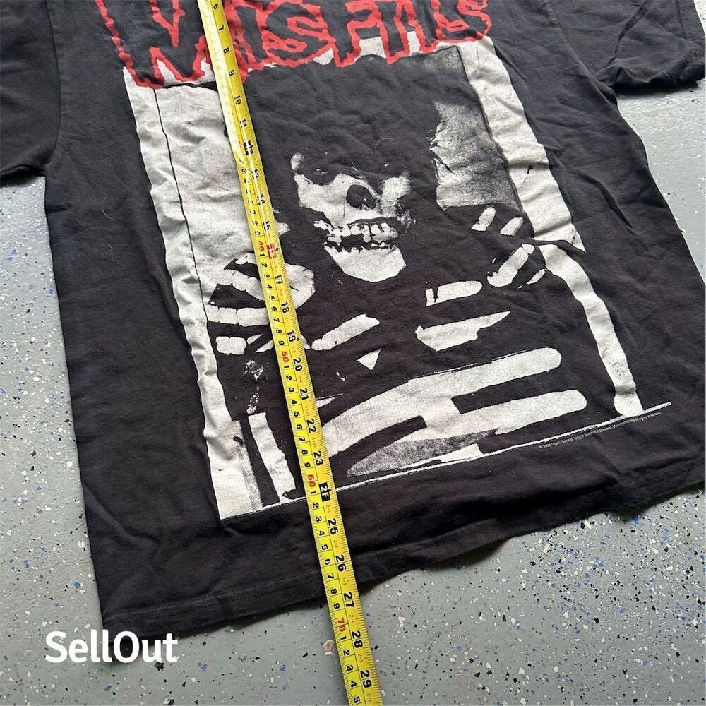 Vintage Misfits Band Tee Men's L Black Punk Rock Graphic T-Shirt Rare 2000s - Picture 6 of 8